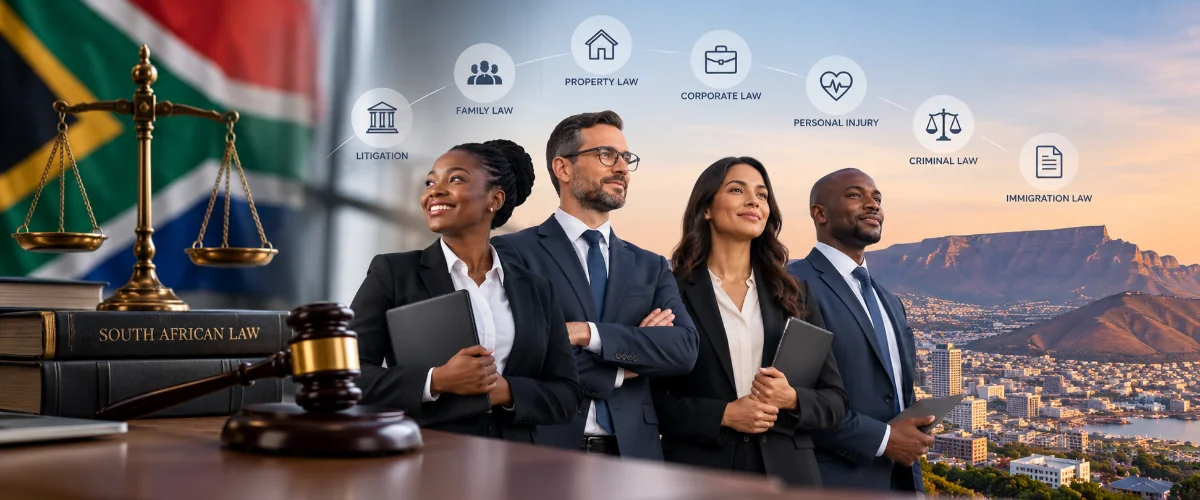 Different types of lawyers in South Africa representing various legal specialisations