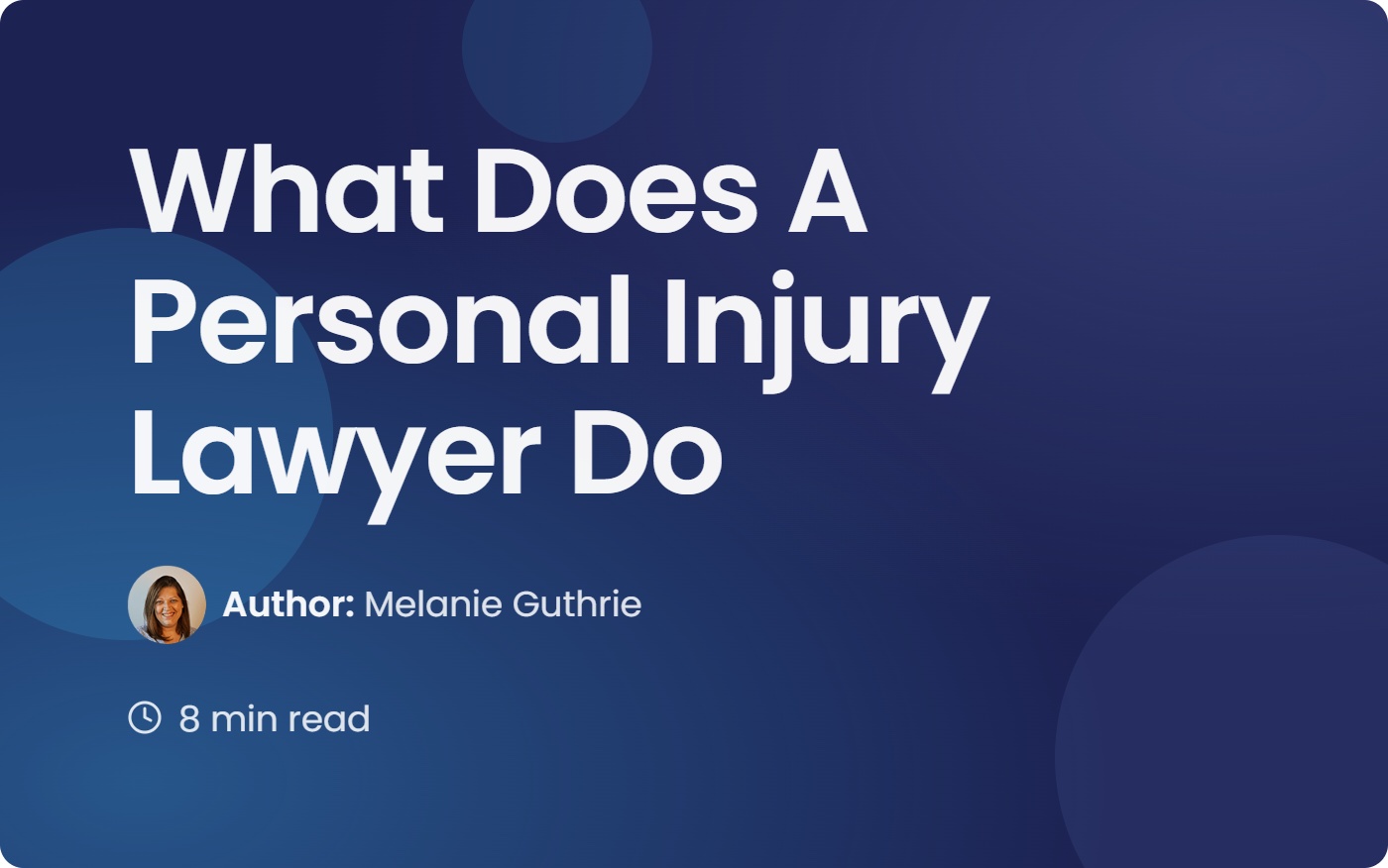 What Does A Personal Injury Lawyer Do