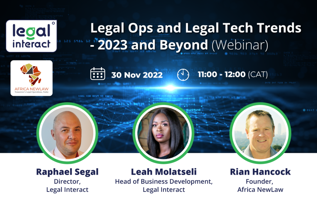 Webinar: Legal Ops and Legal Tech Trends: 2023 and Beyond